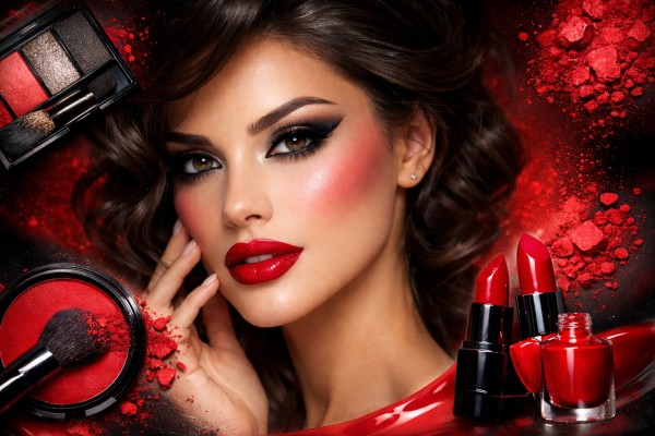 میکاپ با رژ قرمز؛بهترین آرایش،سایه و رژگونه با رژ لب قرمز